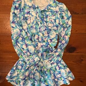 Elliatt Blue Floral Mini Dress